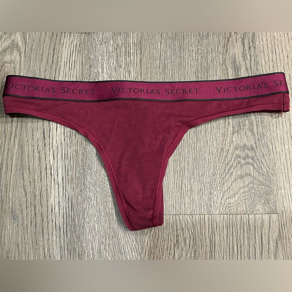 NWT! Victoria's Secret Maroon Thong Size M